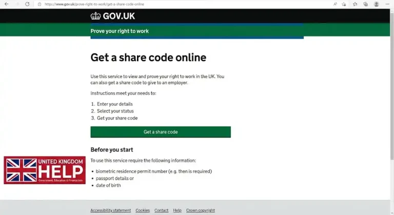 Share Code UK
