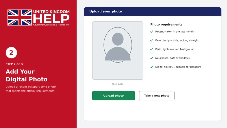 UK passport digital photo requirements – Step 2