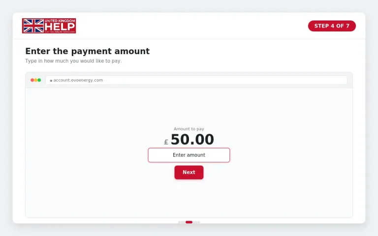 Step 4 of 7: Screenshot of the OVO account interface showing the input field to type in and specify the payment or top-up amount.